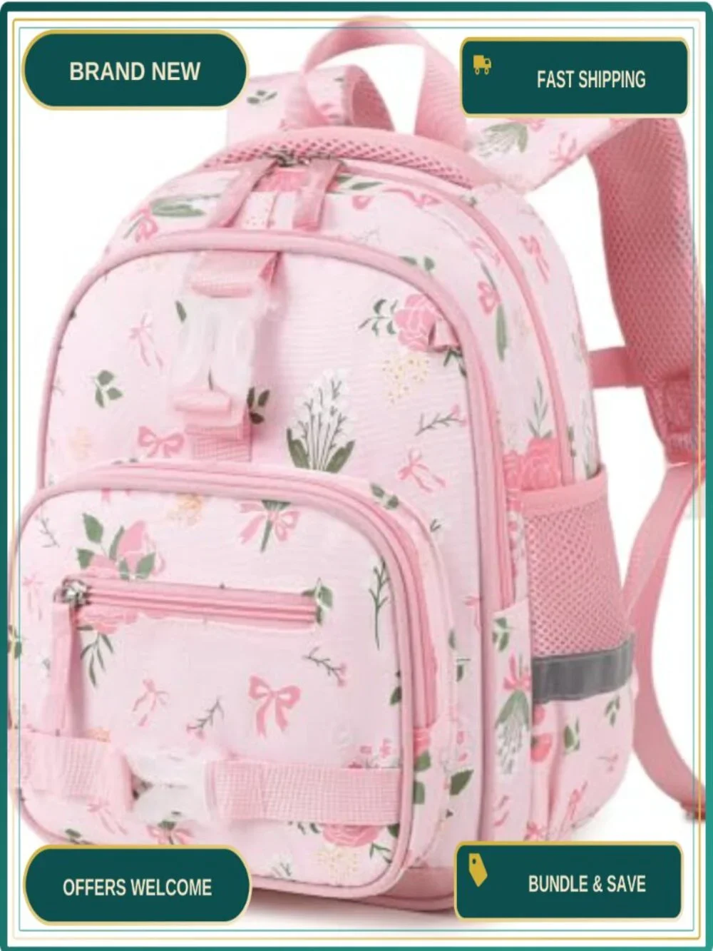 12 Inch Lightweight Glow in Dark Toddler Backpack for School Daycare Travel